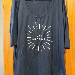 Ava & Viv Classic Black Tee